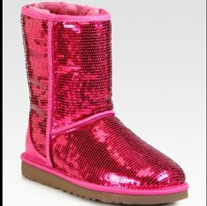 Hot Pink Sequin UGG Boots